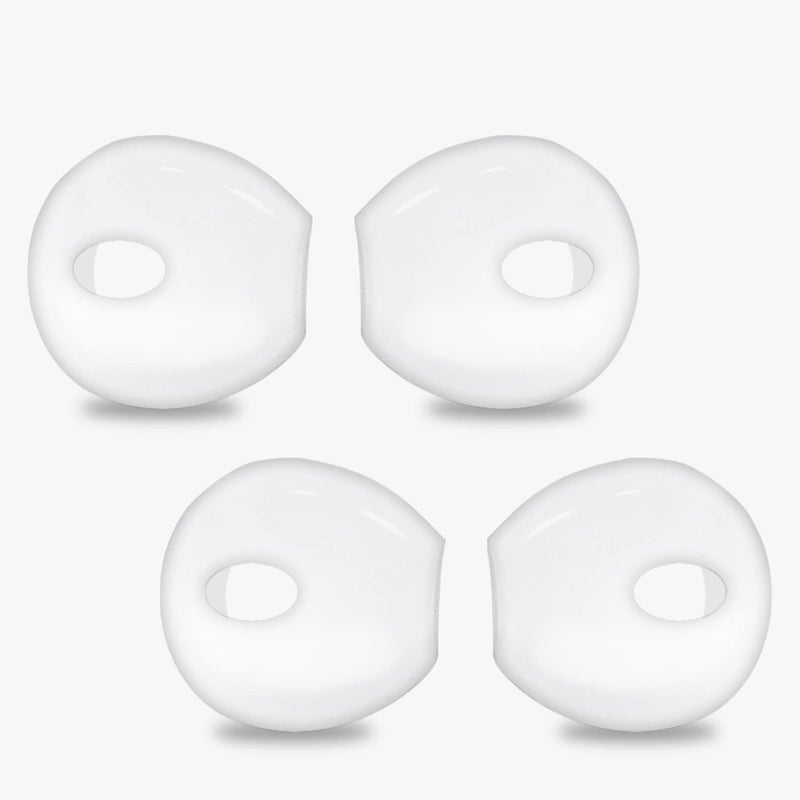 EKIND 4 Pcs Ear Cover Tips Anti-Slip Silicone Soft Replacement Sport Earbud Tips Compatible for iPhone 7 / 6S / 6 Plus / 5S / 5C / 5 Headphones Earphones Protective Accessories Tips (Clear) - Image 1